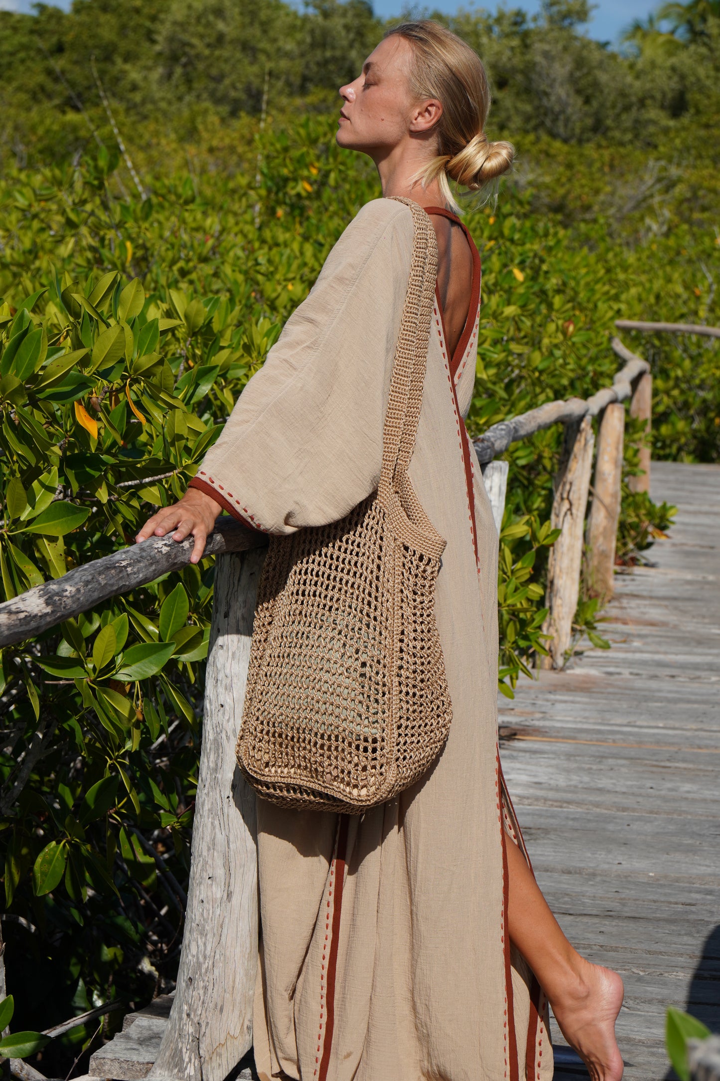 Nara Kaftan Khaki/terracota