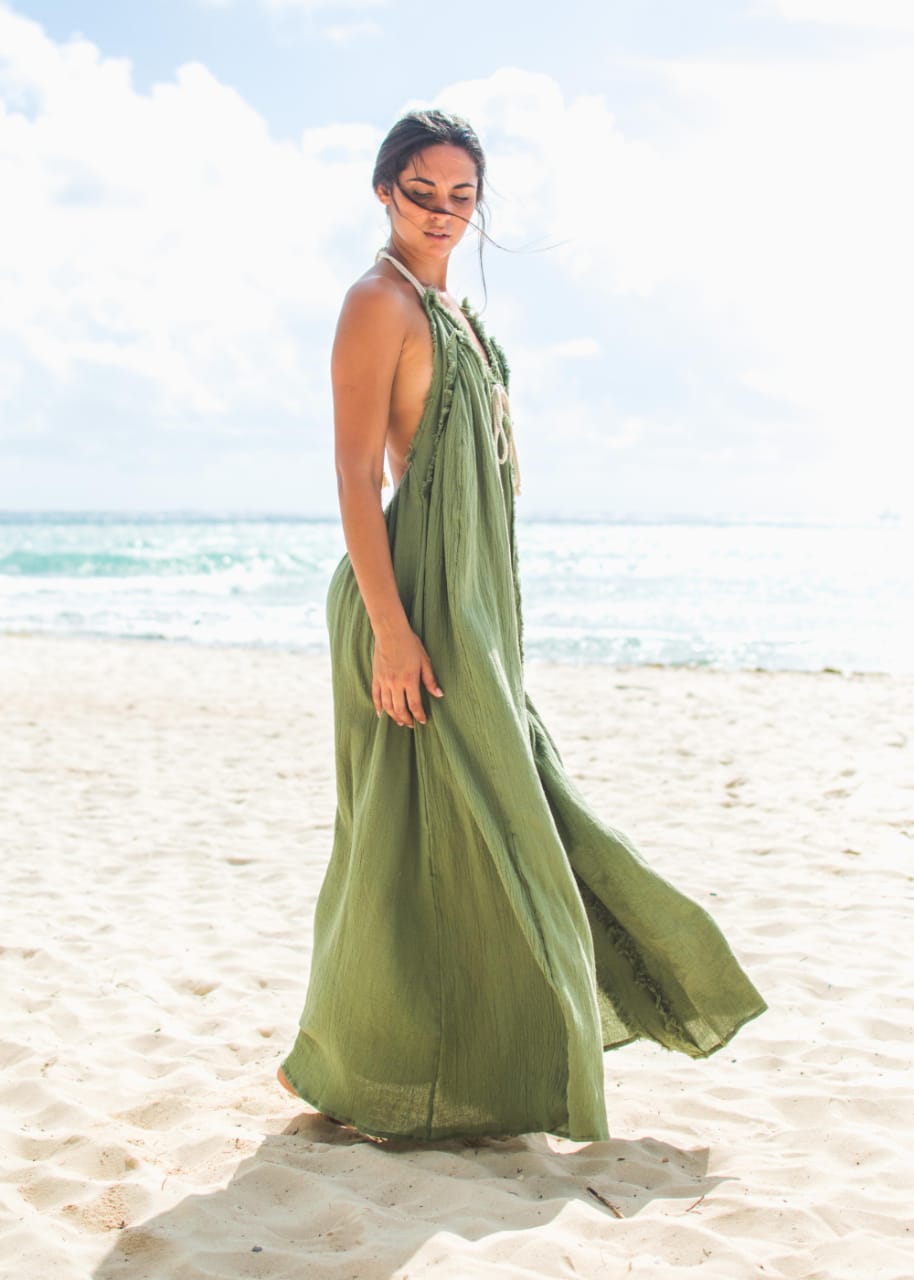 Frayed Flores de la Riviera dress | Artisanal Cotton