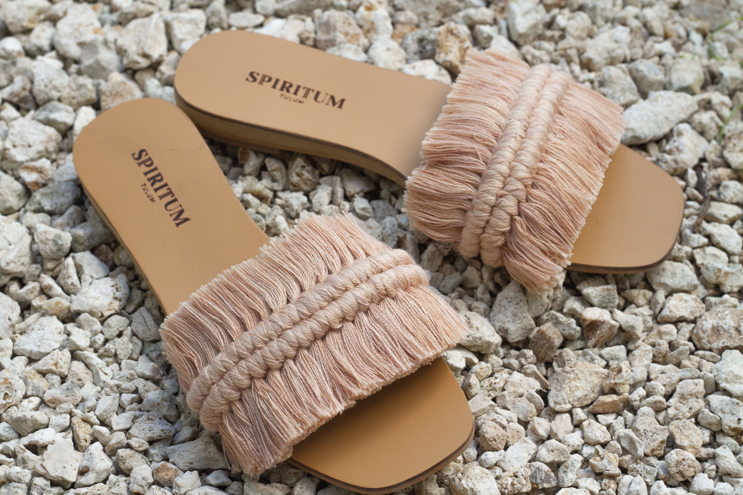 Fringe Sandals Khaki