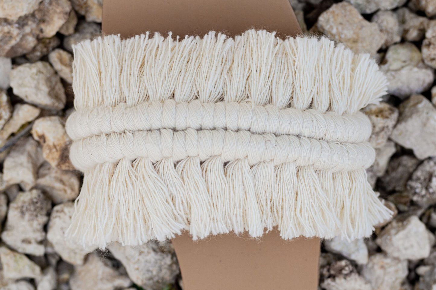 Fringe Sandals Cream