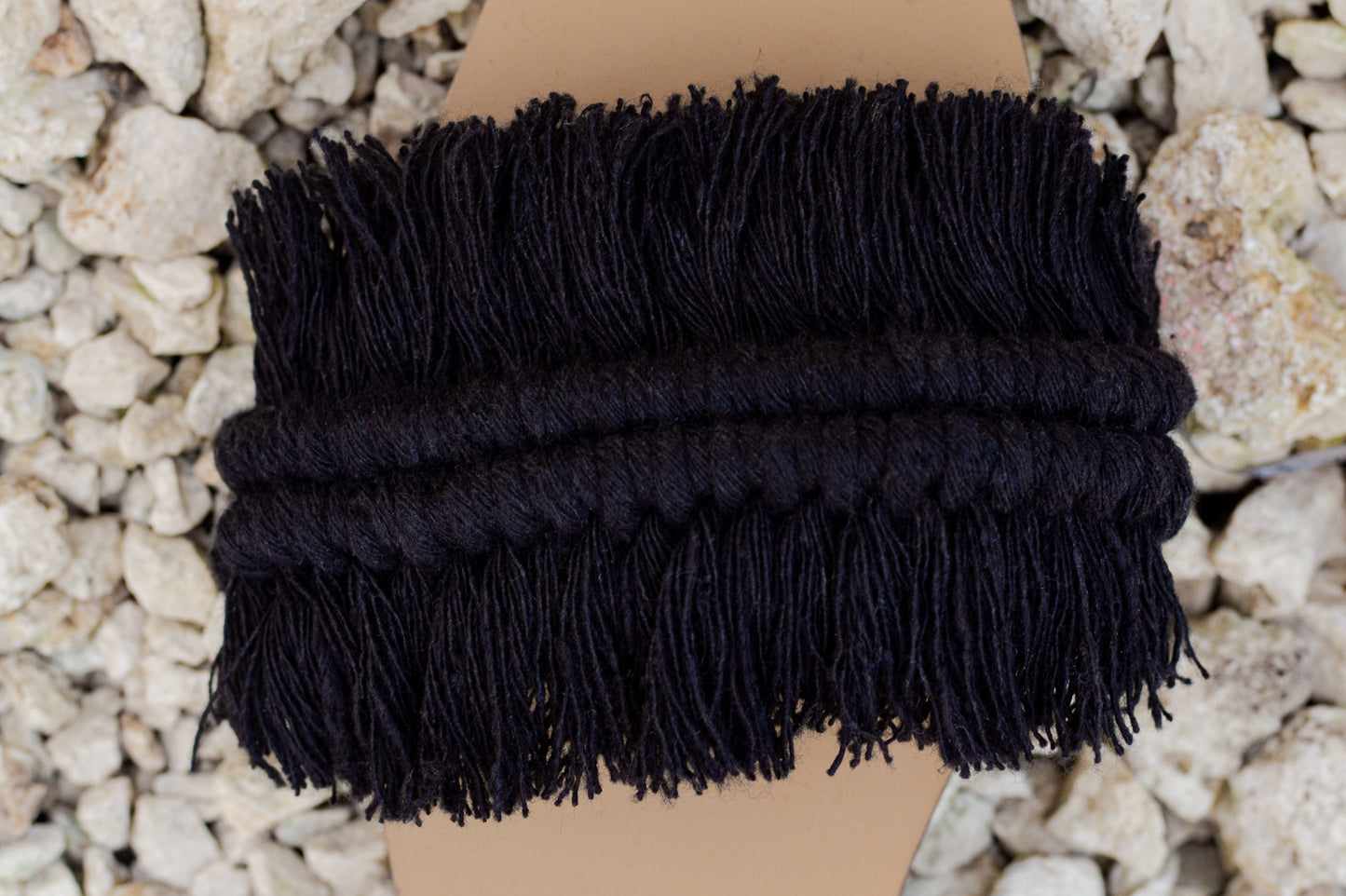 Fringe Sandals Black