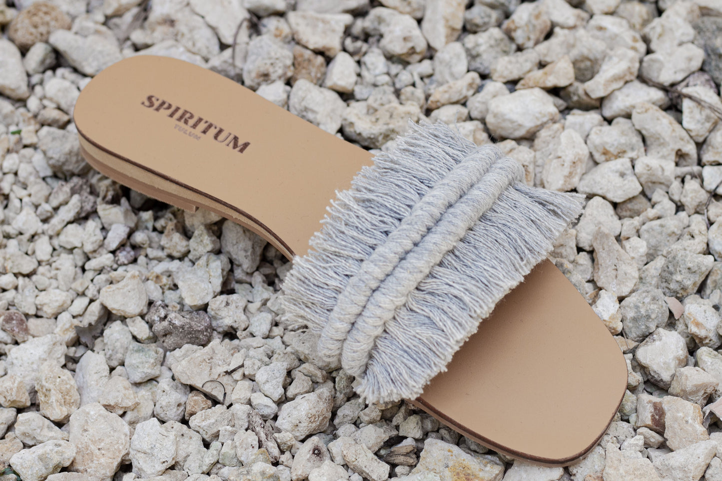 Fringe Sandals Gray