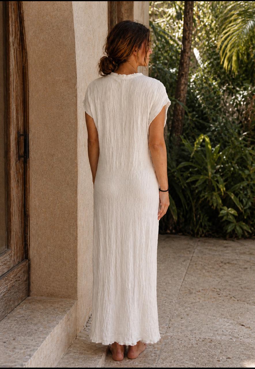 Fringed Halter Dress