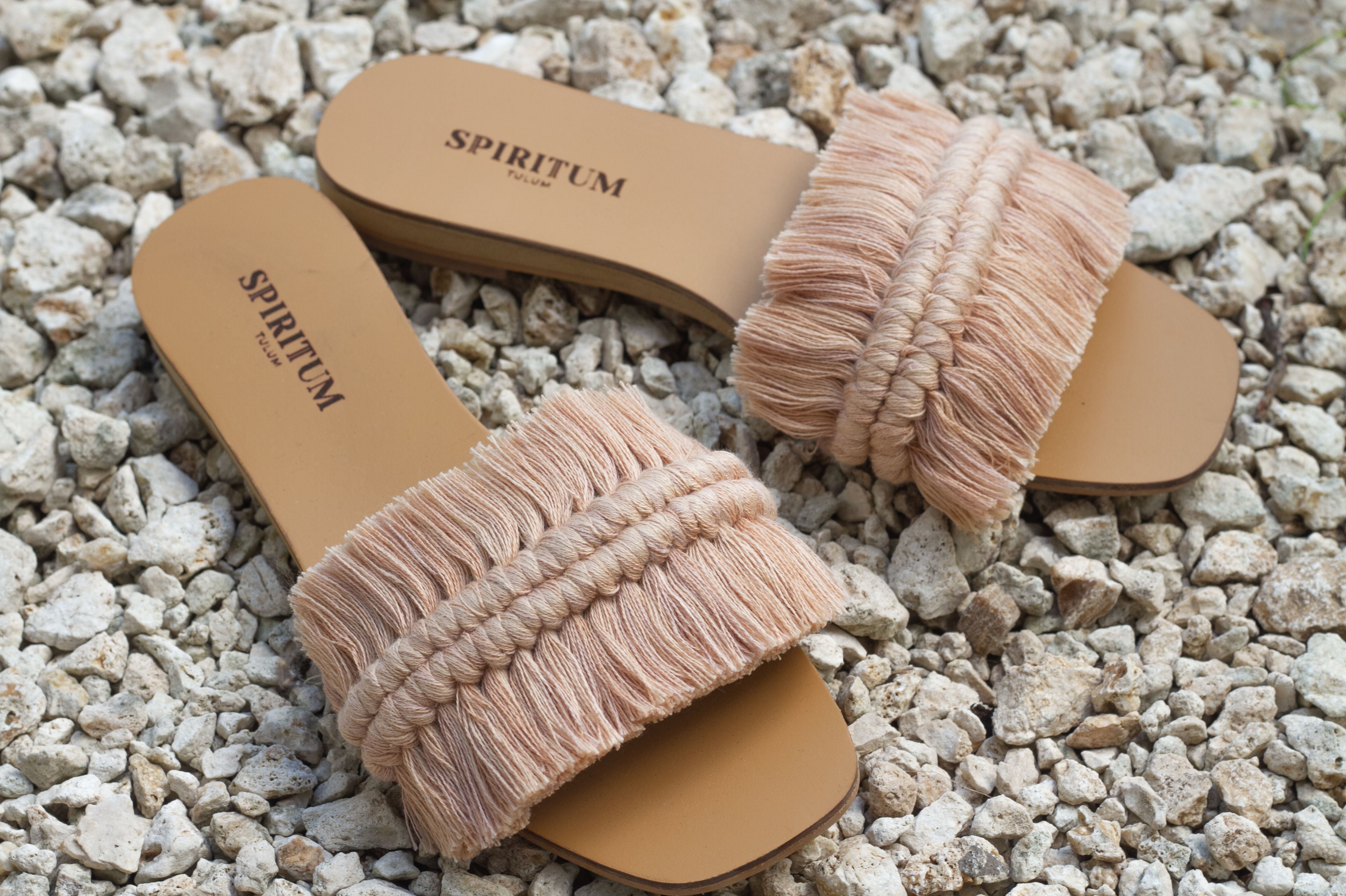 Fringe Sandals Khaki