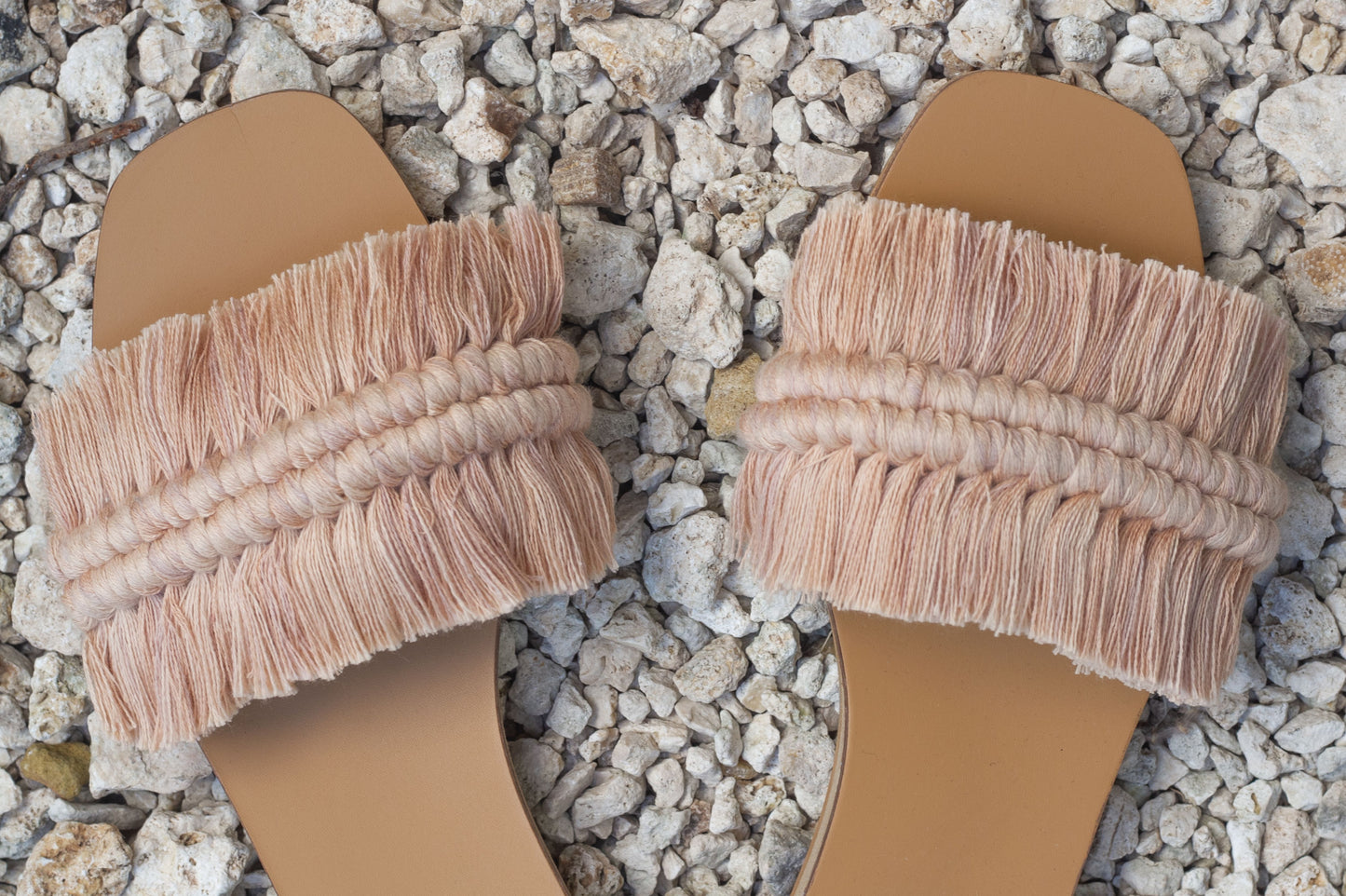 Fringe Sandals Khaki