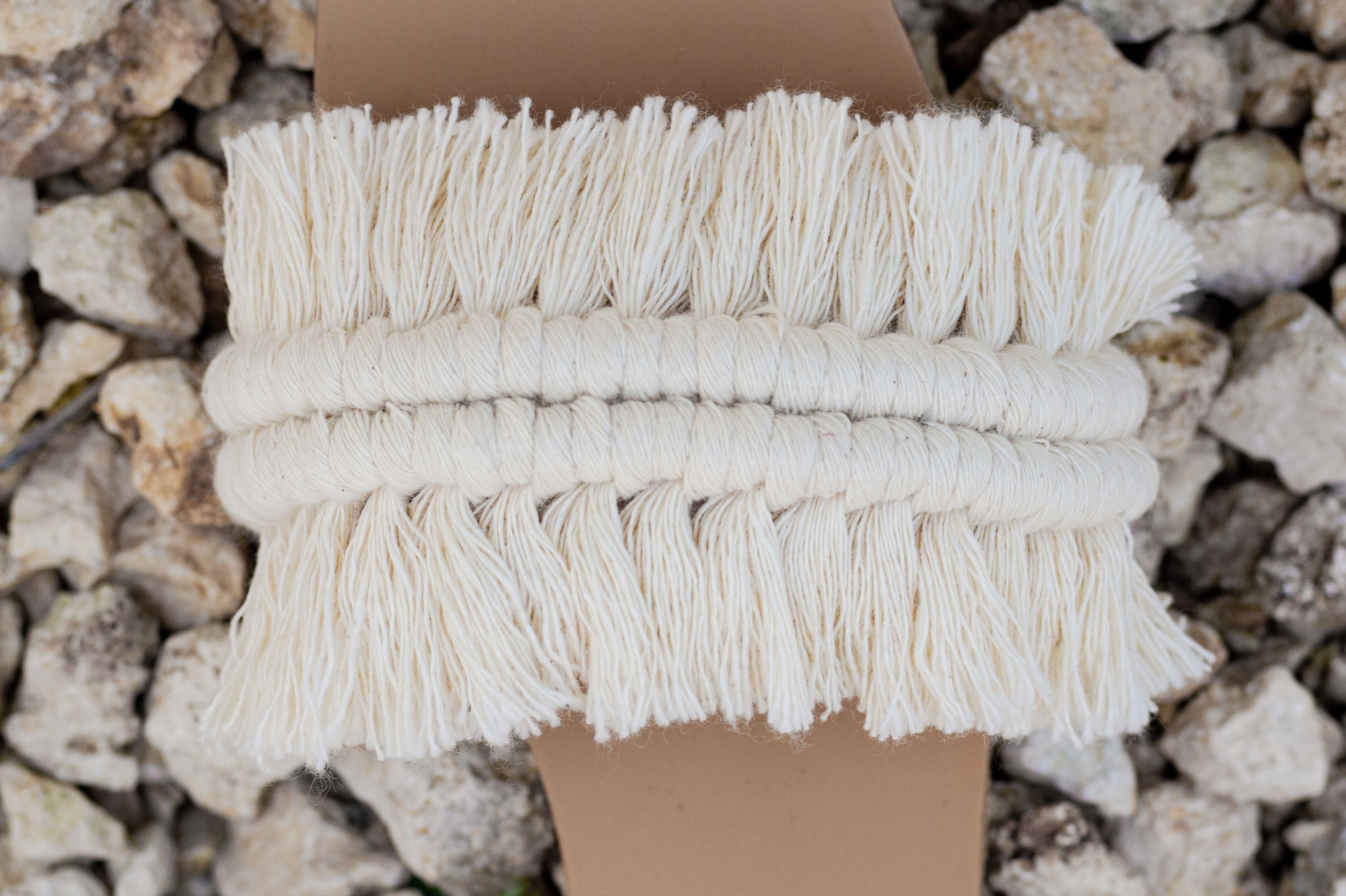 Fringe Sandals Cream