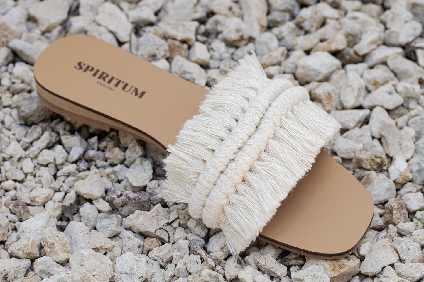 Fringe Sandals Cream