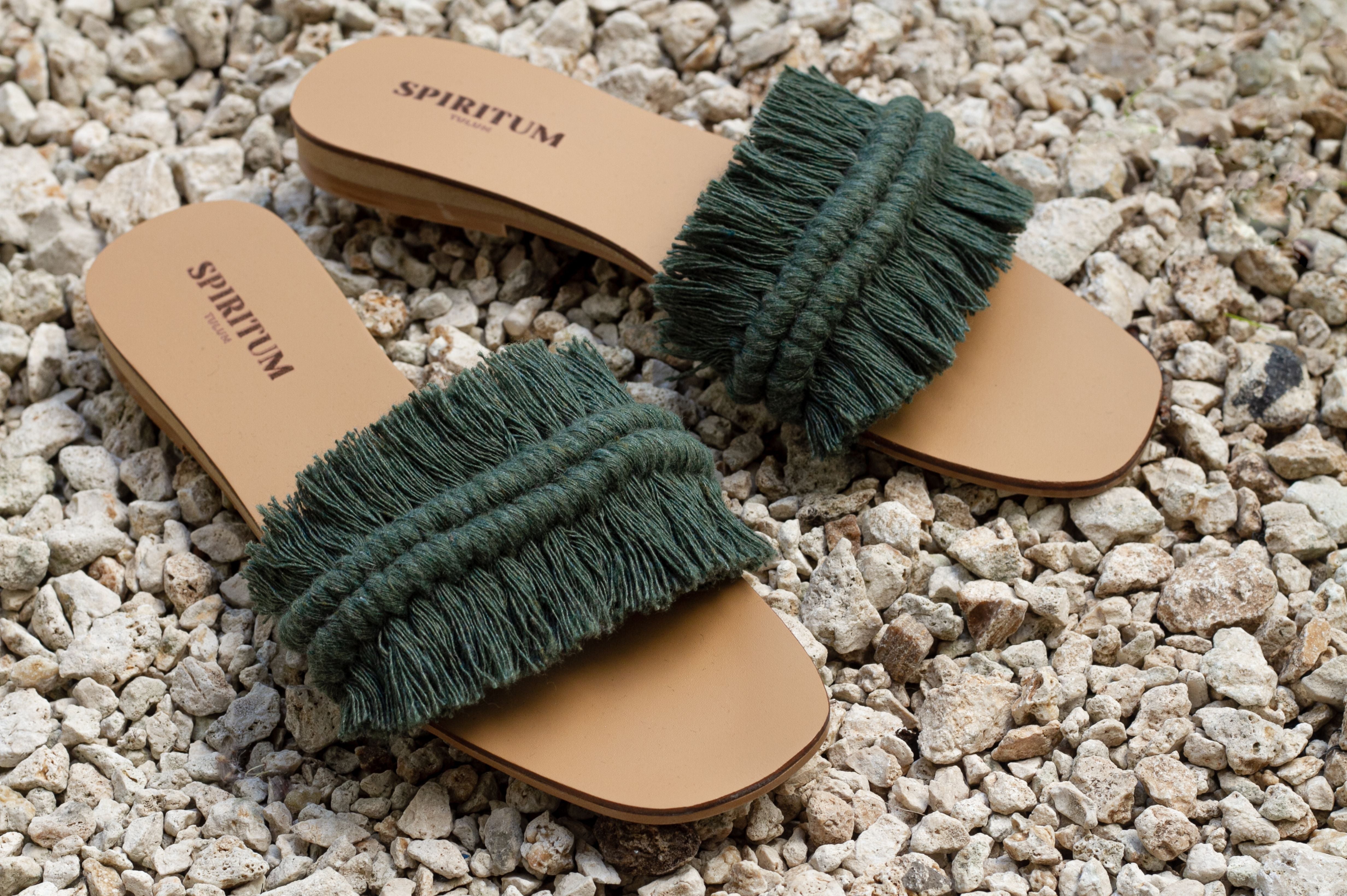 Fringe Sandals Forest