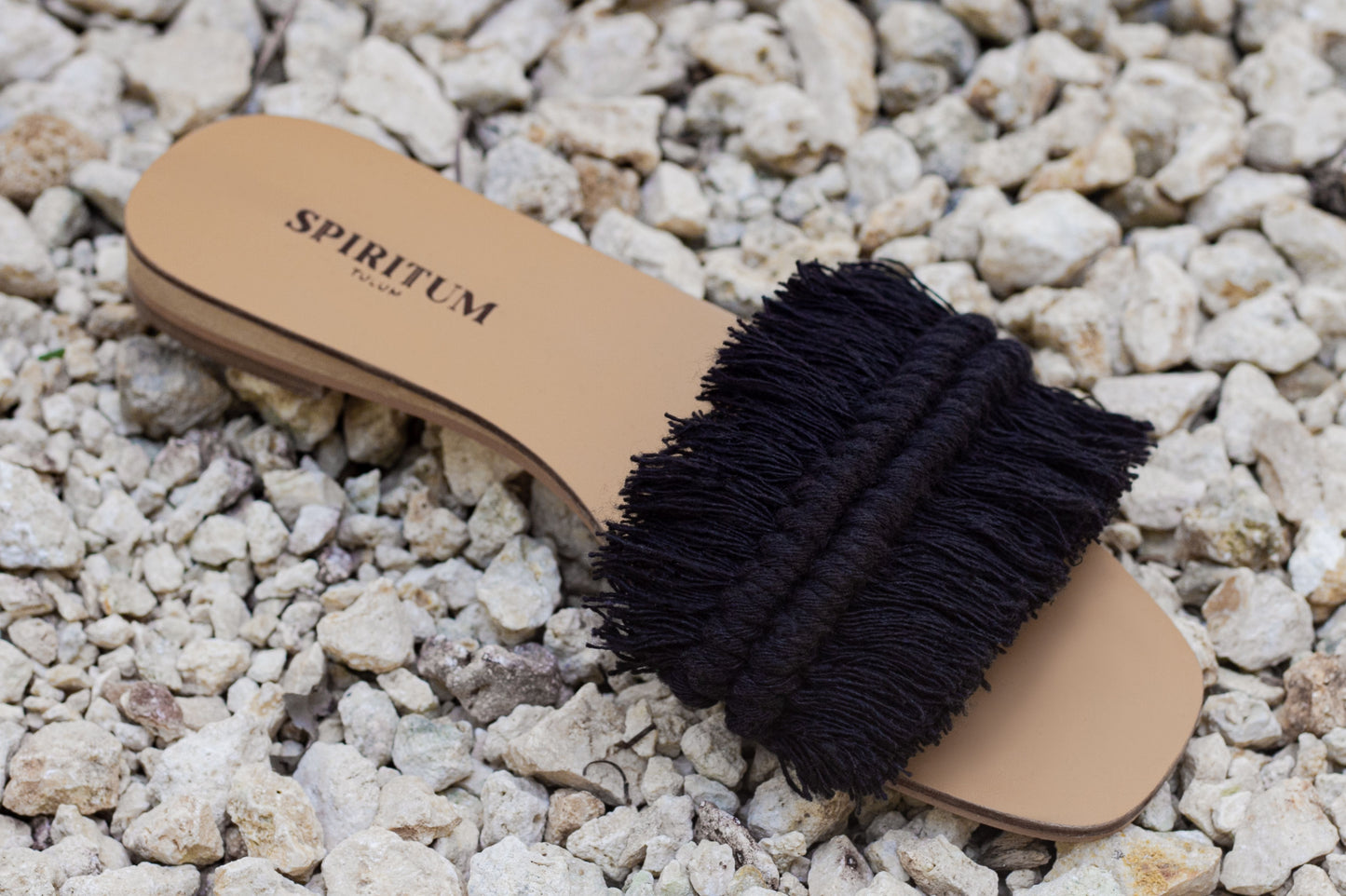 Fringe Sandals Black